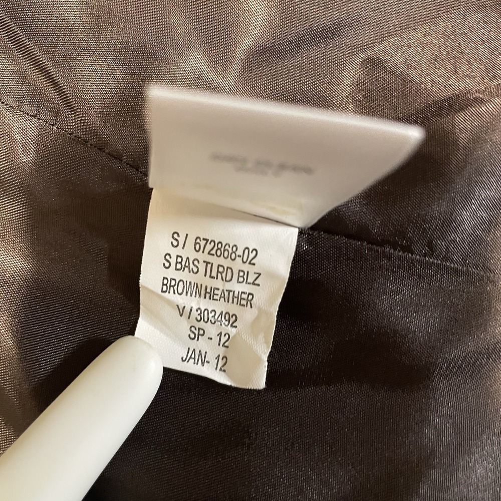 Banana Republic Blazer Men 42S Brown Heather 100% Wool Exterior Suit Jacket 2012 - Picture 12 of 12